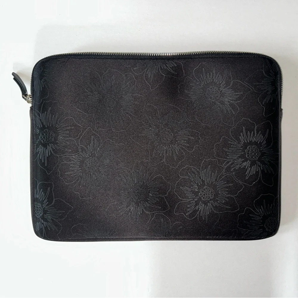 Kate Spade Black Floral Laptop Case